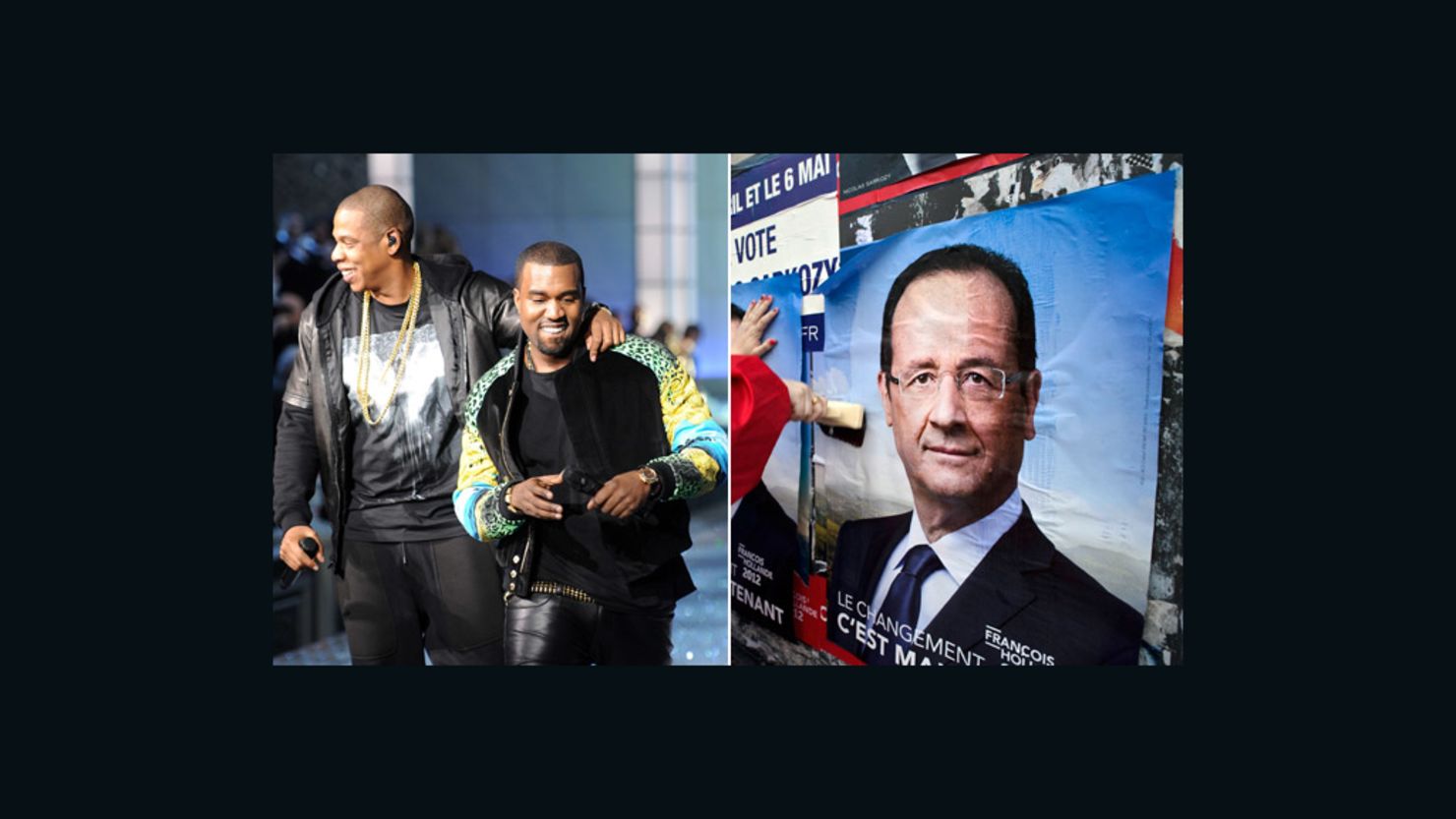 Could a song by Jay-Z and Kanye West help improve the image of French presidential candidate Francois Hollande?
