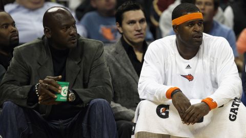 Basketball legend Michael Jordan, left, is the owner of Charlotte Bobcats, now the worst team in NBA history.