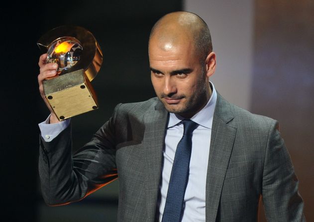 Guardiola won the FIFA Men's Football Coach of the Year award in January 2012. "I can't promise you silverware, but I can say that we'll keep on battling to the end and you'll be proud of us," he said after becoming coach four years ago.
