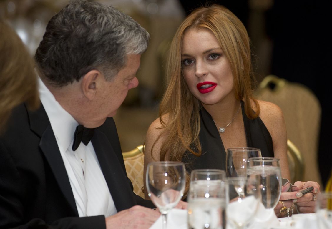 Lindsay Lohan at the White House Correspondents' Association Dinner.