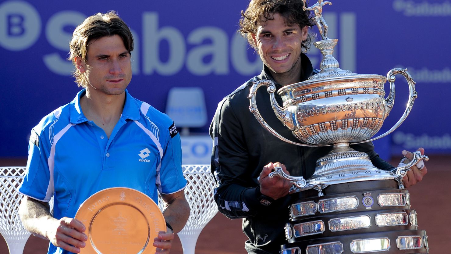 Rafael Nadal and David Ferrer played out a tight match in the final of the Barcelona Open on Sunday