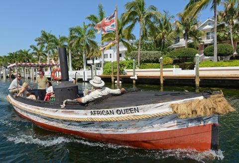 The "African Queen" is a 100-year-old steam boat famed for its role in the 1951 movie of the same name.