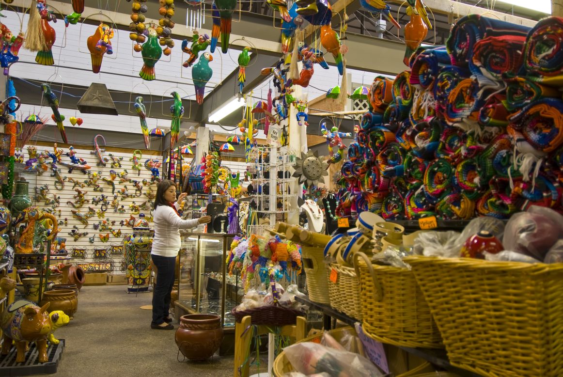 <strong>San Antonio, Texas:</strong> The shops of El Mercado sell Mexican goods.
