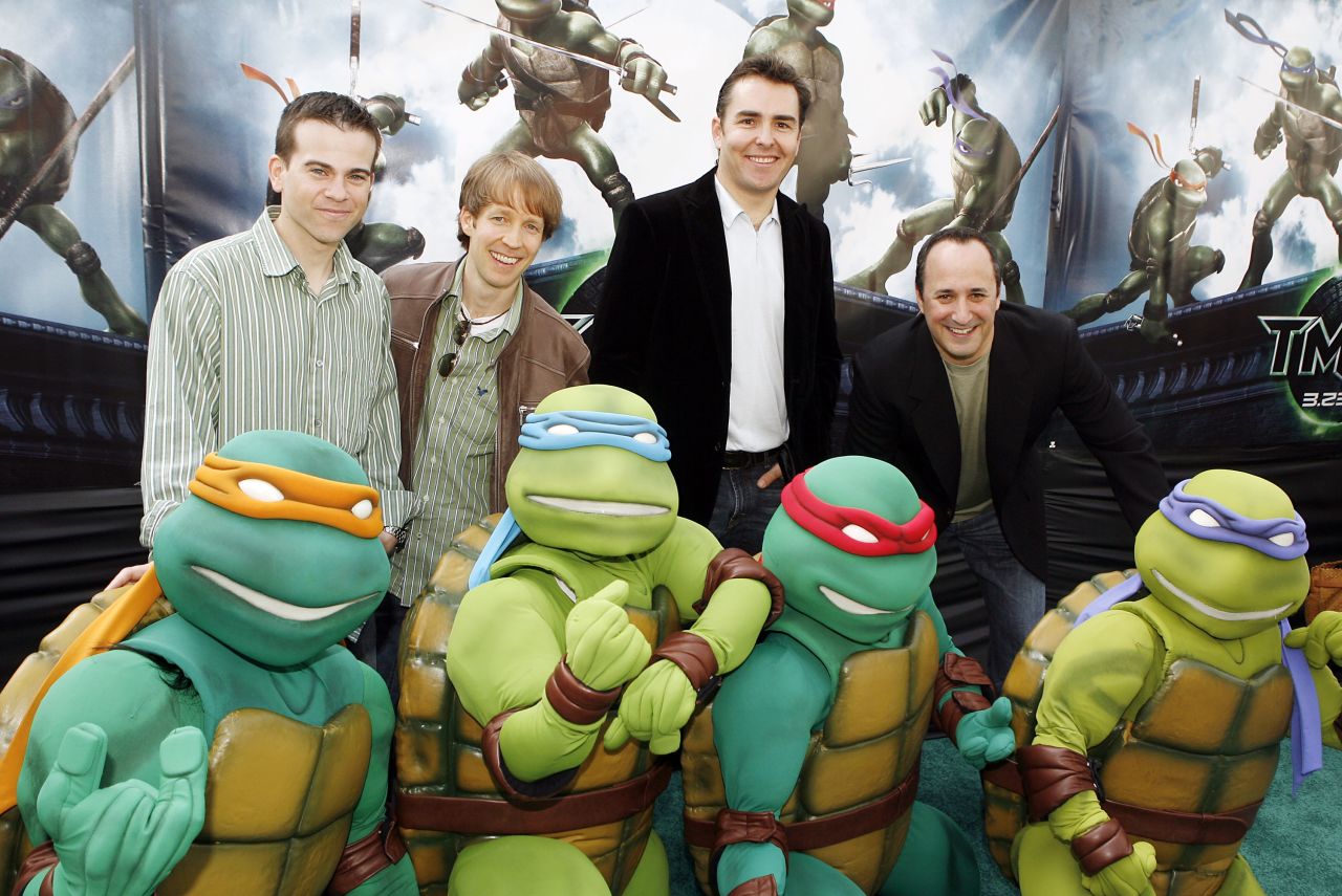Mikey Kelley, James Arnold Taylor, Nolan North and Mitchell Whitfield voiced the Teenage Mutant Ninja Turtles in 2007's "TMNT." Everyone's favorite pizza-eatng reptles will be back in Michael Bay's upcoming live-action reboot. 