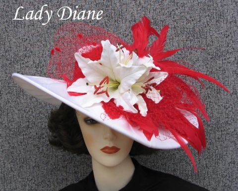 Siverson's special wire design within the brim of each of her hats allows for them to be easily reshaped once customers receive them. This "Gentle Breeze" hat showcases her characteristic "sexy swoop."