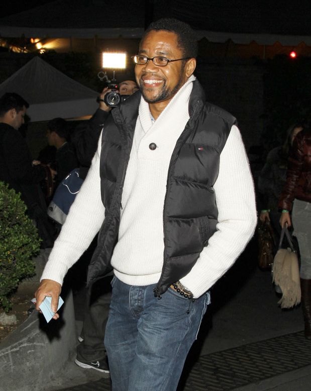 Cuba Gooding Jr. attends a Coldplay concert in Hollywood.
