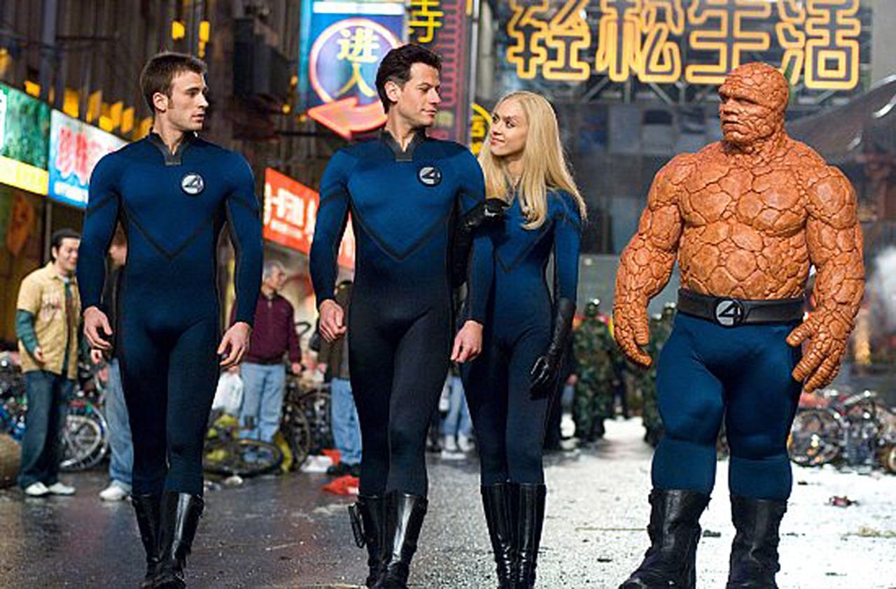 Last year's "Captain America" wasn't Chris Evans' first time battling evil in a form-fitting blue suit. Evans, Ioan Gruffudd, Jessica Alba and Michael Chiklis took on Victor von Doom (Julian McMahon) in 2005's "Fantastic Four." They teamed up again in the 2007 sequel to defeat the Silver Surfer.