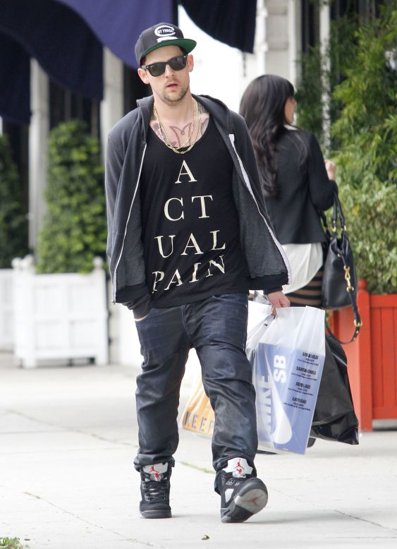 Benji Madden goes shopping in West Hollywood.