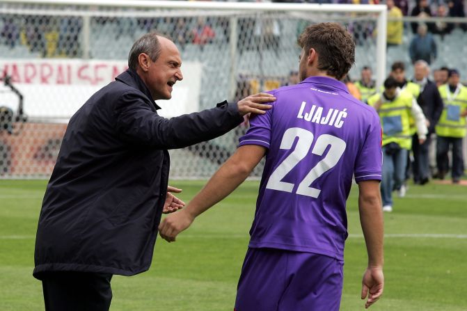 Rossi's outburst came just 32 minutes into the match against Novara, with Fiorentina at 2-0 down against the relegated visitors. 