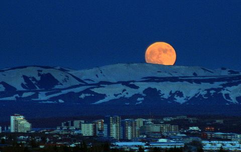 CNN iReporter Halldor Sigurdsson captured this photo of the "super moon" of 2012 over Reykjavik, Iceland.