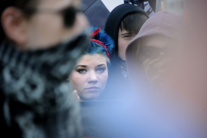 After the arrests, authorities slowly moved everyone out of the area.