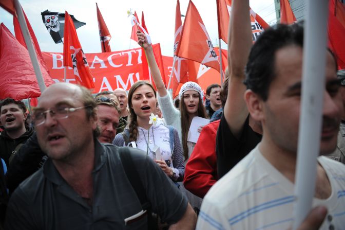 Many protesters expressed disappointment that the event was not peaceful.