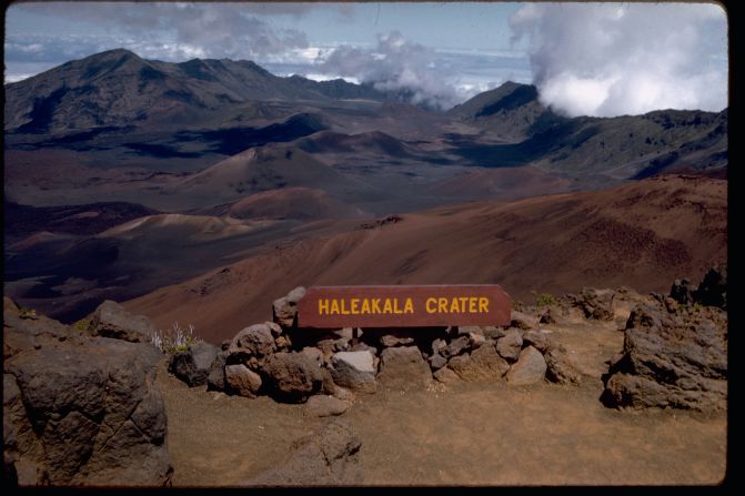 The state is made up of volcanic islands. Many tourists gather on the summit of Haleakala in Maui to watch the sun rise. 