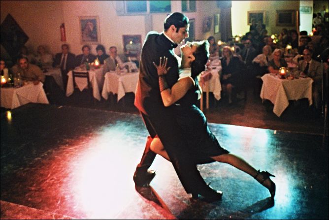 A glimpse inside the "Galeria del Tango Argentino," one of the most famous bar-restaurants offering a tango show to its customers. 