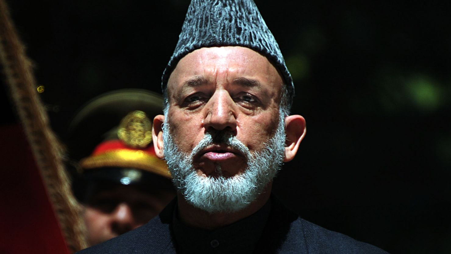 Afghan President Hamid Karzai speaks at a press conference in Kabul on May 3.