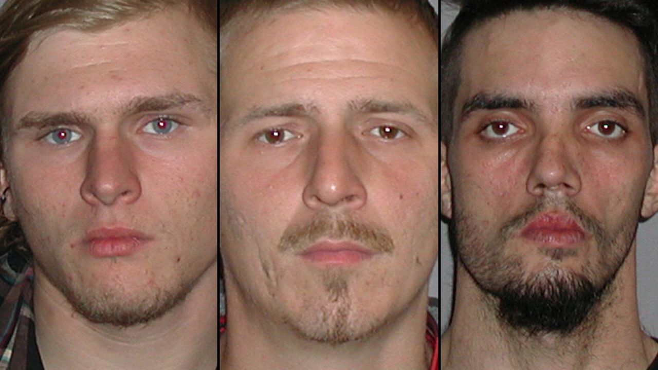 From left, Brandon Baxter, Anthony Hayne and Douglas Wright allegedly conspired to blow up a bridge in Ohio.