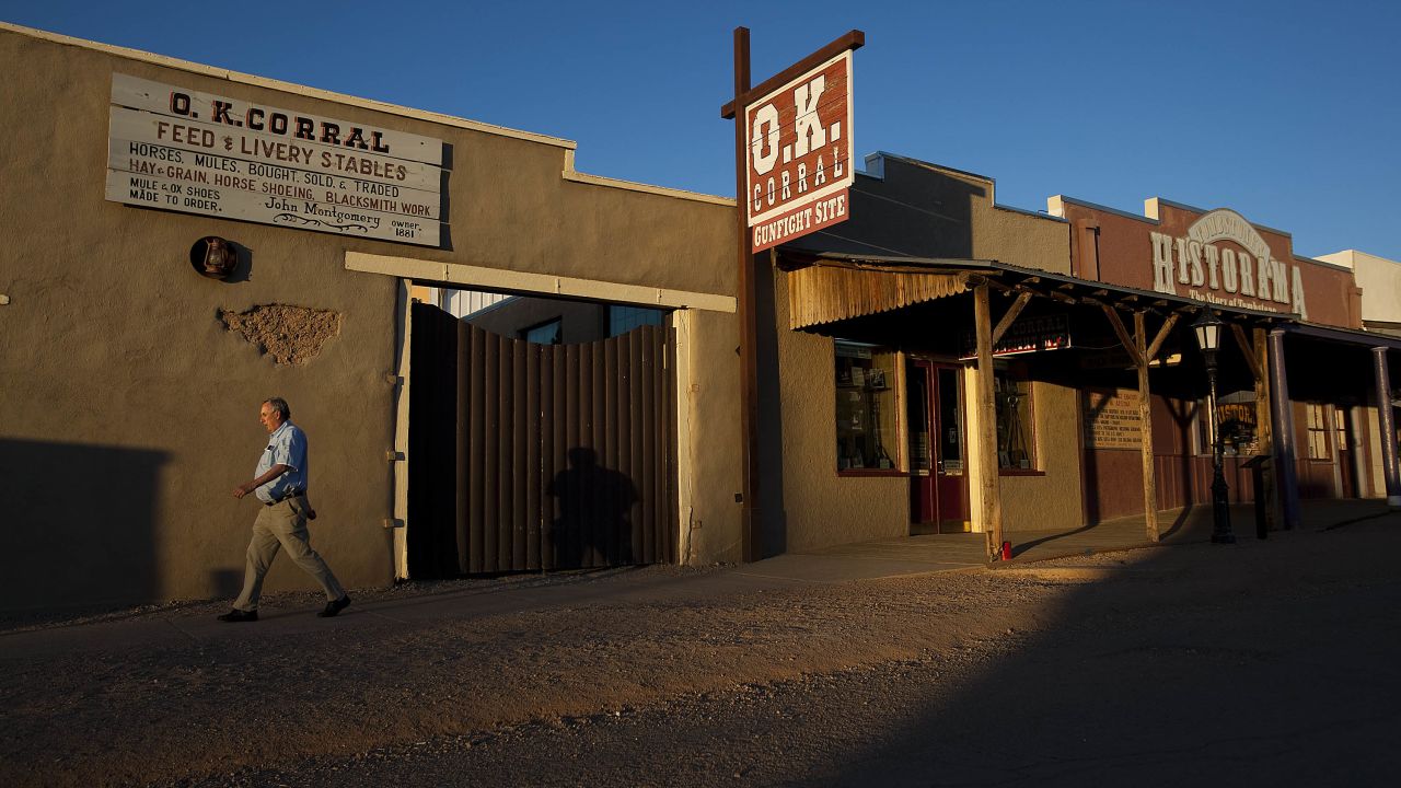 Wyatt Earp and Doc Holliday were in a famous gunfight with outlaw cowboys at Tombstone's O.K. Corral in 1881.