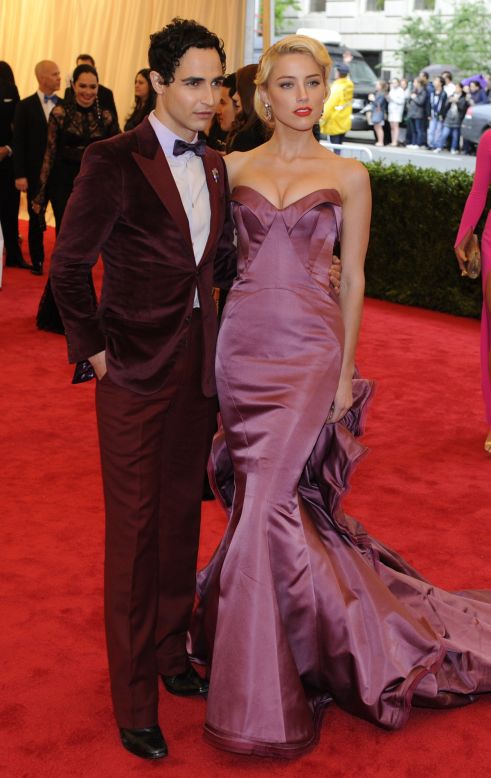 Zac Posen and Amber Heard
