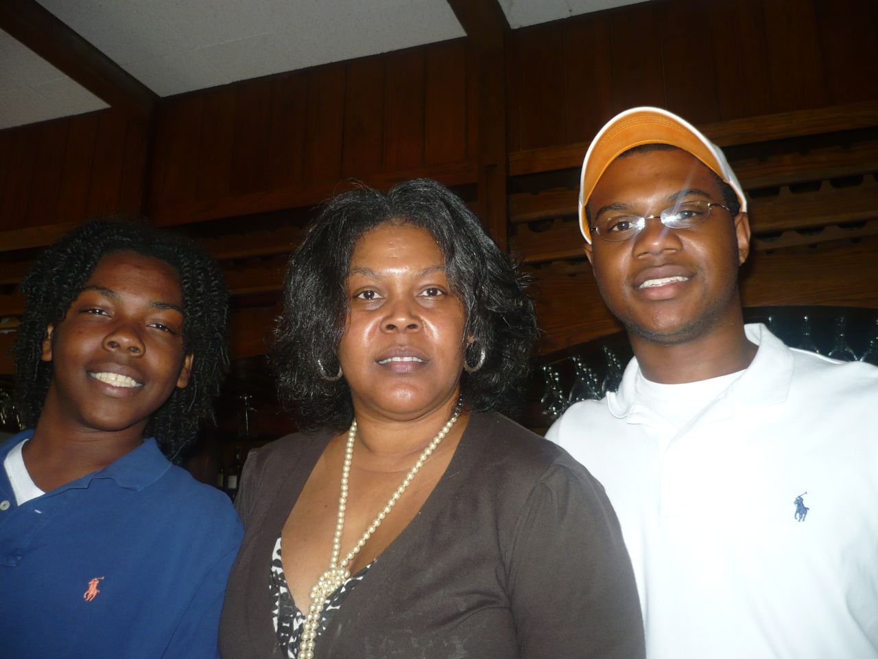 Marilyn Hegman-Davis' sons Aaron Davis, left, and Nicholas Pegues took her to brunch at Paulette's Restaurant in Memphis in 2010. Paulette's is a a family favorite, Pegues said, and his mom was pleased her sons remembered how much she loved it, and surprised her with a meal there.