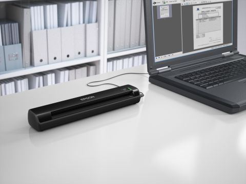 The Epson WorkForce DS-30 is a lightweight portable scanner that can digitize and capture the contents of large pieces of paper. 