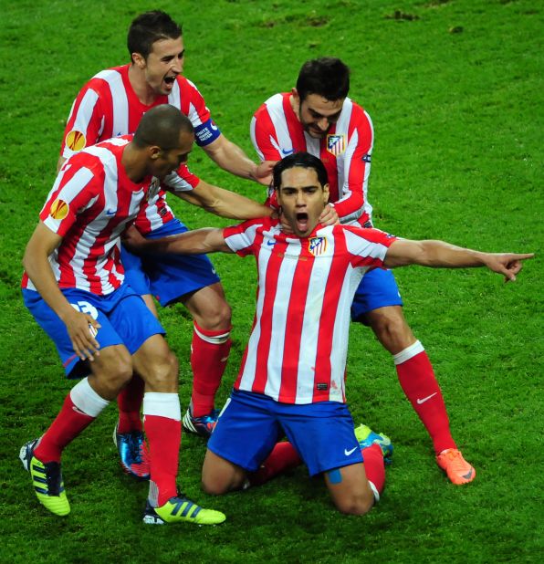 Atletico is enjoying a successful season with the club second in La Liga, through to the semifinals of the Spanish Cup and also in contention to retain its Europa League title. Falcao has been central to the team's impressive run of form, scoring 18 goals in the league so far this term.