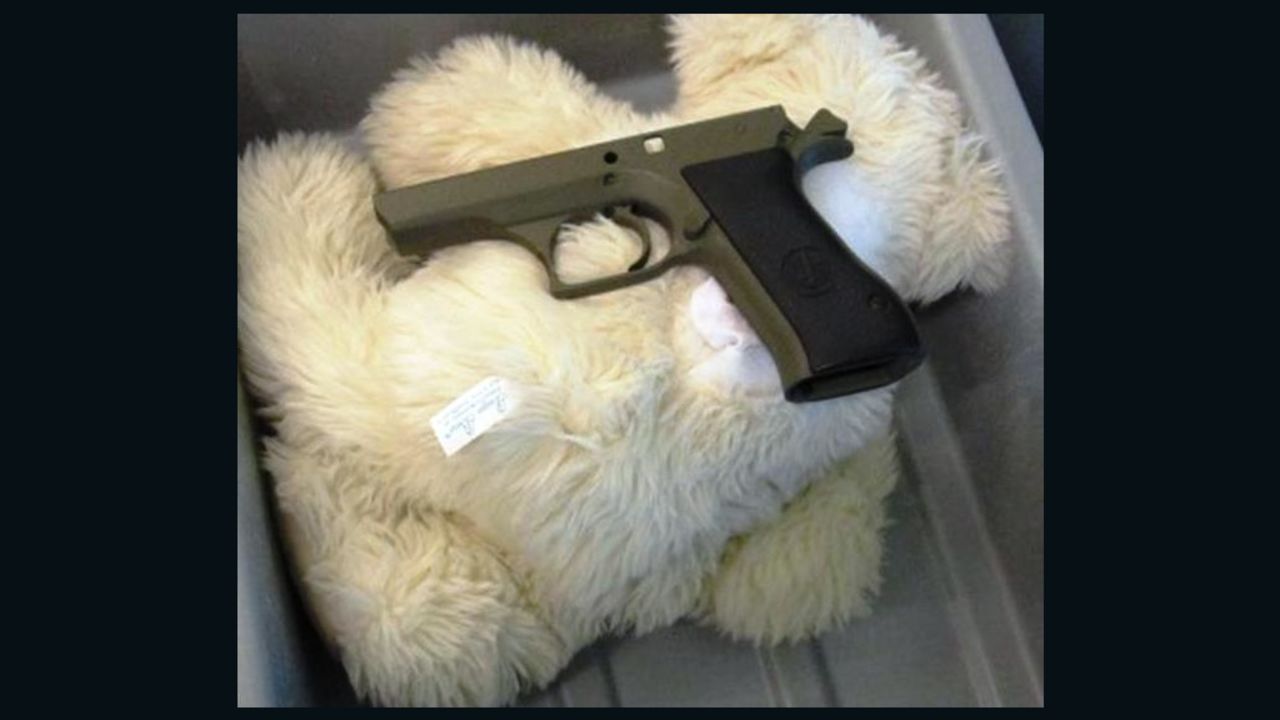 Officers detected disassembled firearm