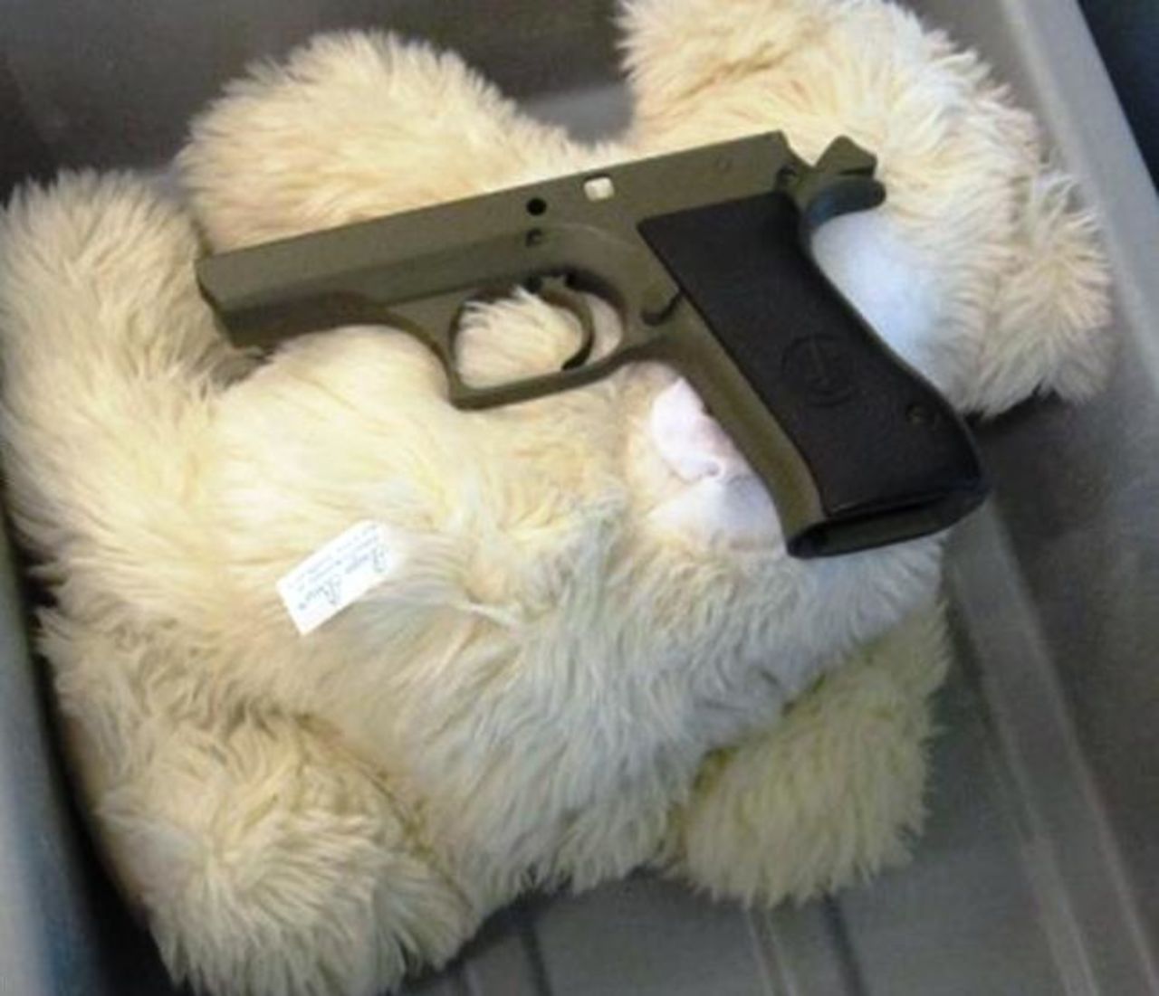 Officers detected disassembled firearm