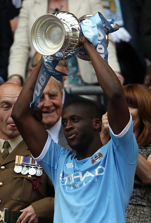 The Ivory Coast international scored the only goal in last year's English FA Cup final against Stoke, ending a 35-year trophy drought for City.