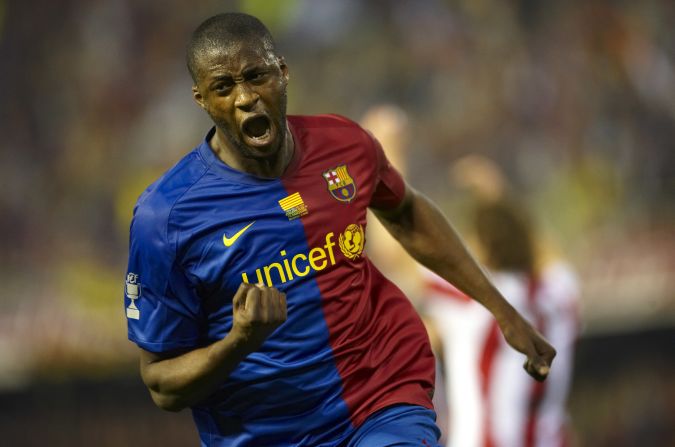 Two weeks earlier, also playing in defense, Toure scored the opening goal as Barcelona beat Athletic Bilbao 4-1 in the Spanish Cup final. 