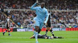 Yaya Toure's two goals against Newcastle put Manchester City in pole position to clinch the English Premier League title. The club's last domestic championship came in 1968. 