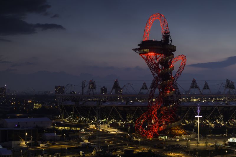 Orbit tower Olympic Park s red roller coaster CNN