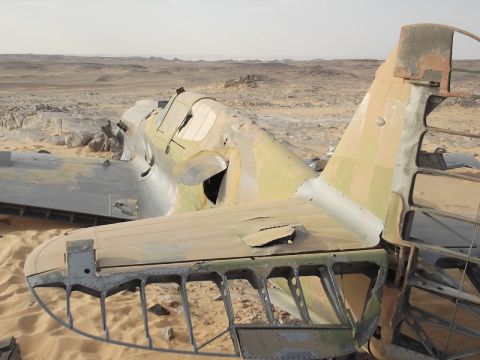 The fighter's "state of preservation is incredible," British military historian Andy Saunders said. "The thing just landed there in the desert and the pilot clearly got out. ... It is a complete time capsule really."