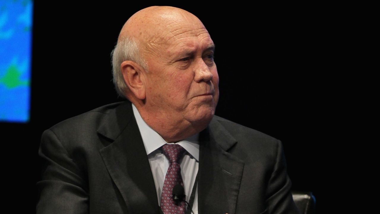 Former South African president FW de Klerk pictured in Chicago.