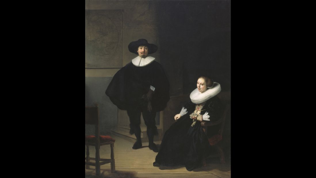 "A Lady and Gentleman in Black" by Rembrandt
