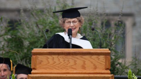 Dawson received an honorary degree at Atlanta's Oglethorpe University on Saturday.