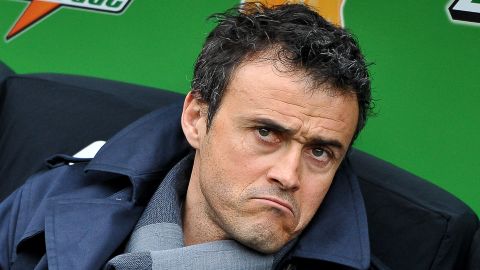 Luis Enrique left Barcelona's reserve team for his first role as a first-team coach at Roma.
