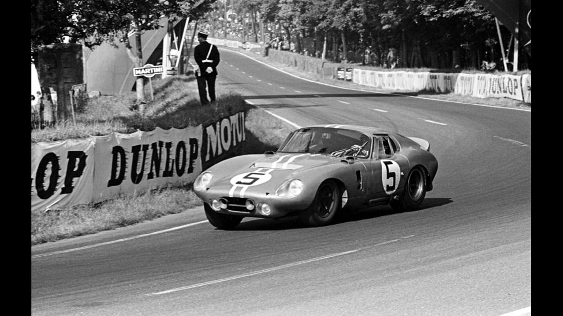 A Shelby Daytona racing at The 24 Hours of Le Mans, in 1964. 