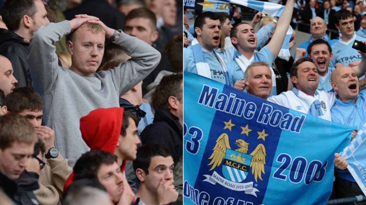 On a day of high drama and emotion, the blue half of Manchester was left to celebrate as Manchester City pipped their city rivals to the title. Click on for the highlights ...