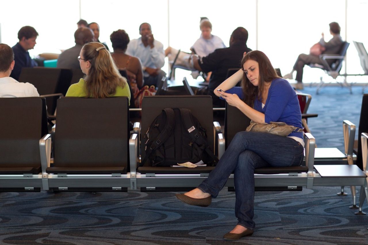 Wi-Fi will be available for a fee when the terminal opens May 16. Electronic charging stations are conveniently located in seating areas.