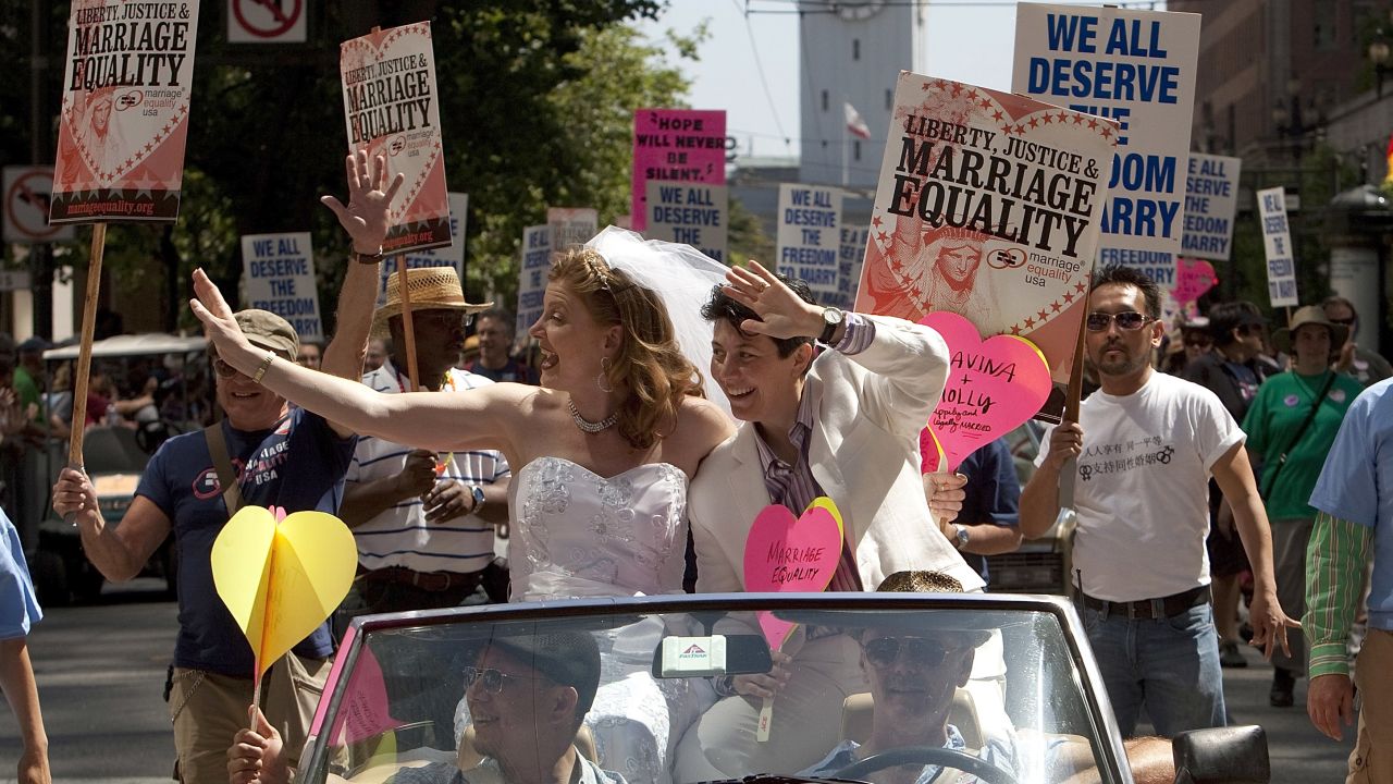Michael Dorf and Sid Tarrow say national conservative opposition helped bring gay marriage to the top of the LGBT agenda.