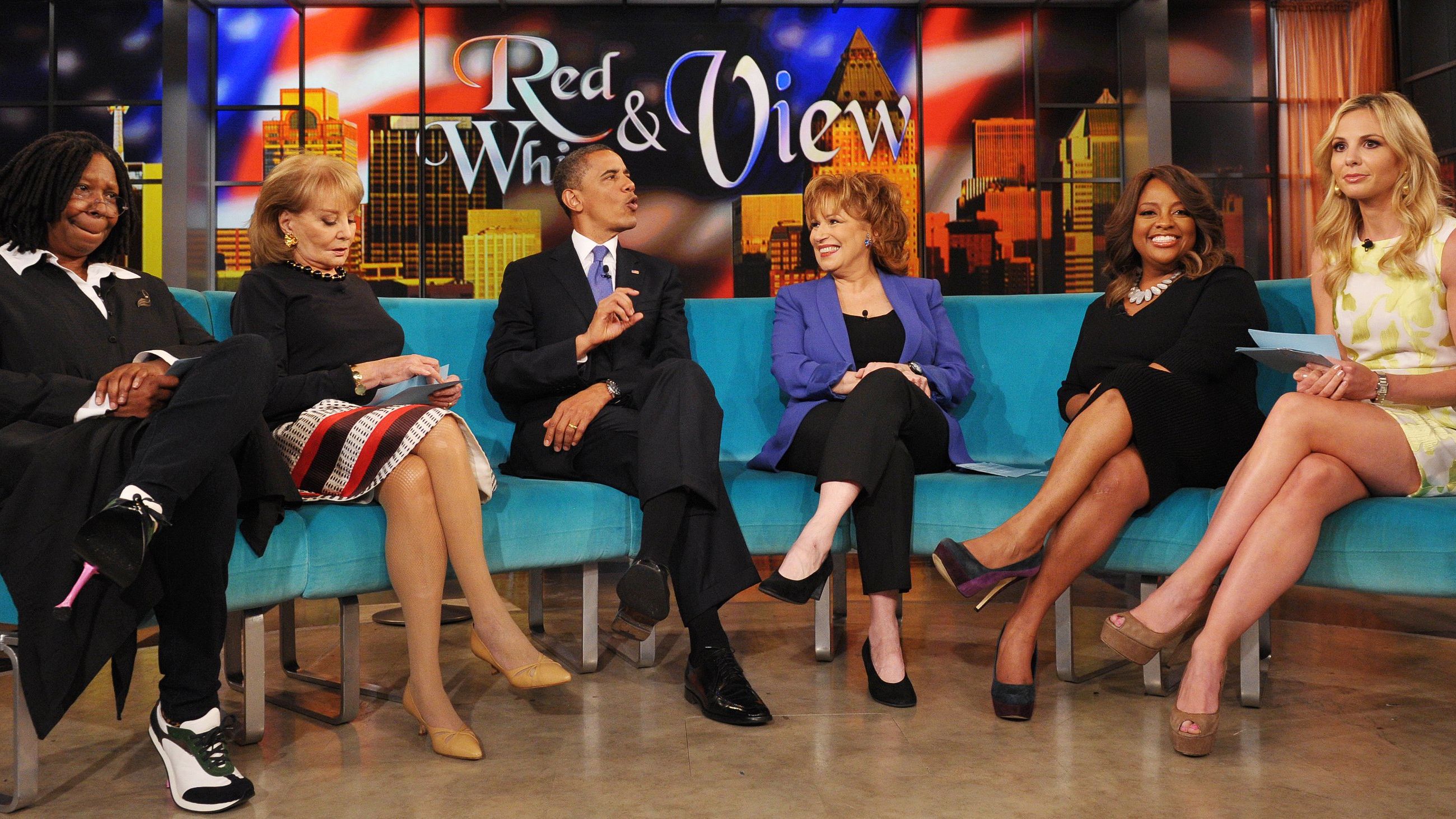 President Barack Obama appears on "The View" at ABC Studios in New York on Monday.