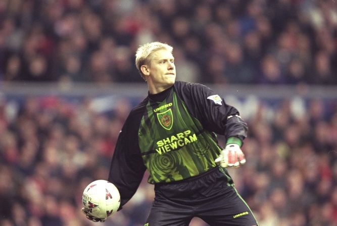 The public also voted for an all-time Premier League fantasy team. Denmark's Peter Schmeichel was chosen as the goalkeeper, for his performances during seven seasons with Manchester United before stints at Aston Villa and Manchester City.