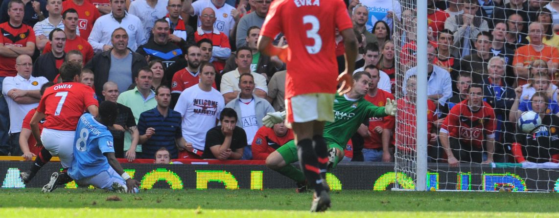 In September 2009, United defeated City in the Manchester derby with a stoppage-time winner from Michael Owen. The dramatic match was chosen as the Premier League's best in 20 seasons.