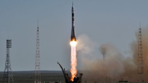 Russia's Soyuz TMA-04M spacecraft with the International Space Station Expedition 31/32 aboard blasts off on May 15.