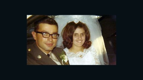 Spec. Leslie Sabo Jr. and Rose Mary on their wedding day in 1969. He died heroically in Cambodia a few months later.