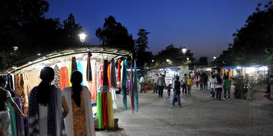 Dilli Haat market in south-west Delhi is permanent open-air arts-and-crafts bazaar that offers the opportunity to buy directly from rural artisans and craftspeople. 