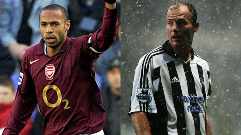 The Premier League's all-time leading scorer Shearer is paired with Arsenal legend Henry, who netted 176 league goals in eight years with the Gunners.