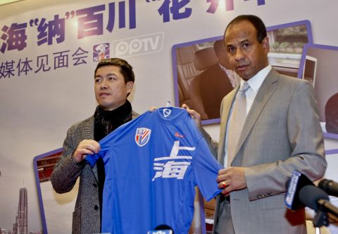 French Euro '84 winner Jean Tigana was unveiled as the new coach of Shanghai Shenhua in December 2011. But the former Fulham manager did not last long in the post, resigning from the position last month.
