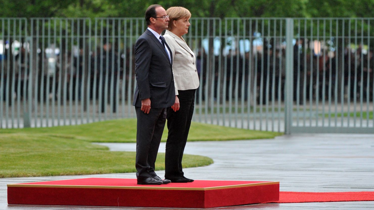 German Chancellor Angela Merkel and new French President Francois Hollande face huge challenges in the EU.