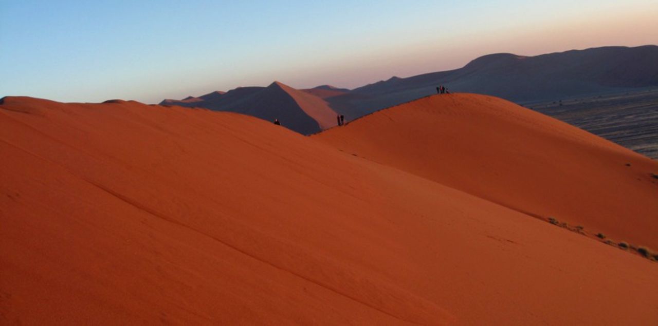 The dunes at Sossusvlei in Namibia are said to be the world's tallest.